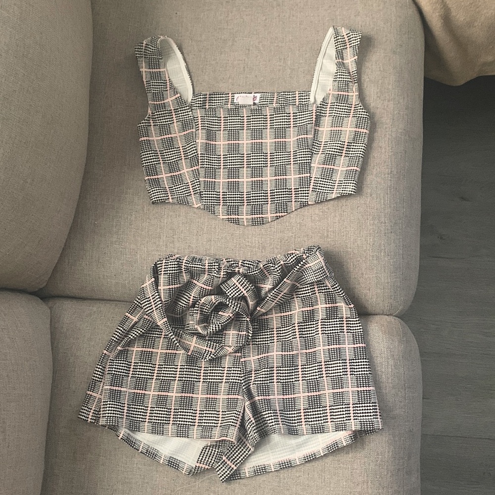 Crop top and short set